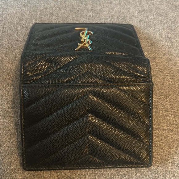 YSL Matelasse leather card case wallet - Picture 4 of 5